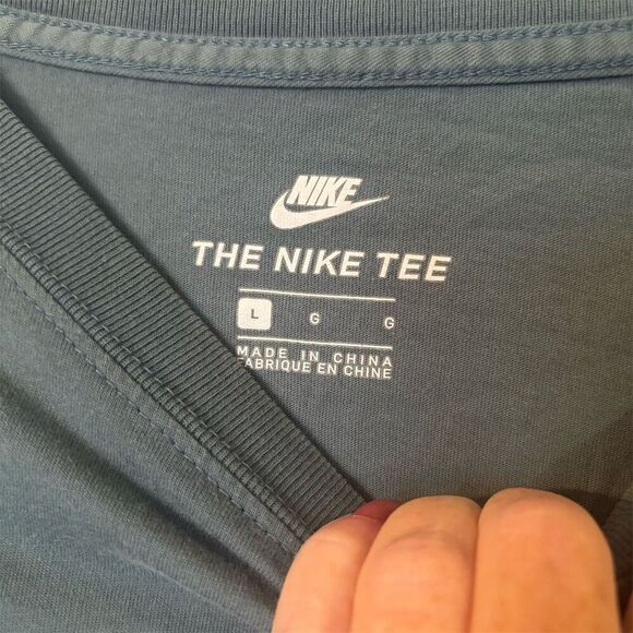 Nike Men's Graphic Print Tee Gray Size L Classic Logo - Picture 5 of 7